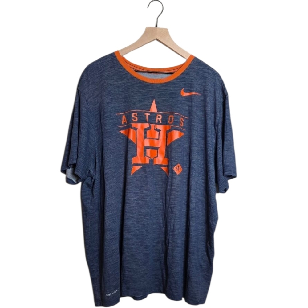 Houston Astros Nike Dri-FIT MLB Authentic Collection Navy Heather Mens Size 3XL